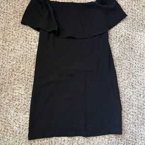 Charles Henry - Elegant Black Off-Shoulder Dress